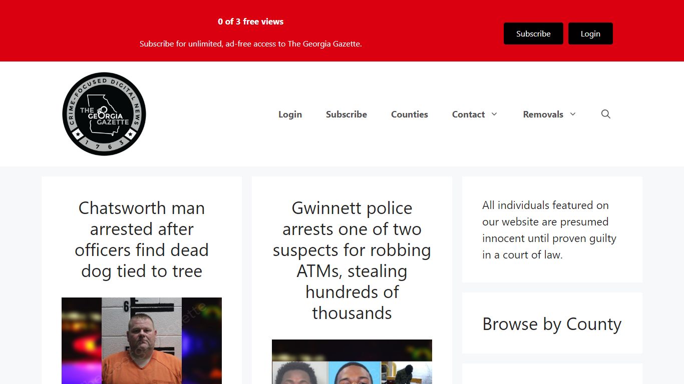 The Georgia Gazette - Georgia's Crime-focused Digital News Source